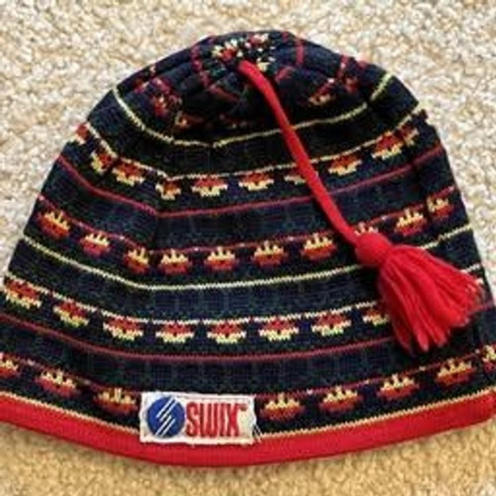 Vintage SWIX Wool Blend Swedish Nordic Ski Winter Hat